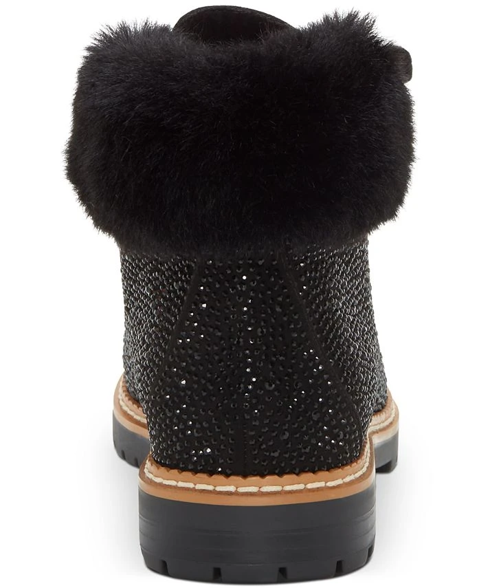 INC International Concepts Women's Pravale Lace-Up Lug Sole Hiker Bling Booties, Created For Macy's 6 INC International Concepts Women's Pravale Lace-Up Lug Sole Hiker Bling Booties, Created For Macy's - Image 4