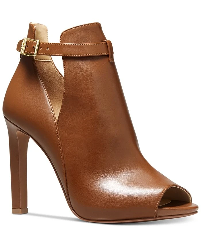 Michael Kors Women's Lawson High-Heel Buckled Open Toe Shooties 3 Michael Kors Women's Lawson High-Heel Buckled Open Toe Shooties