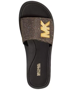 Michael Kors Women's MK Signature Logo Pool Slide Sandals -Sam Edelman Shop 17475010 fpx