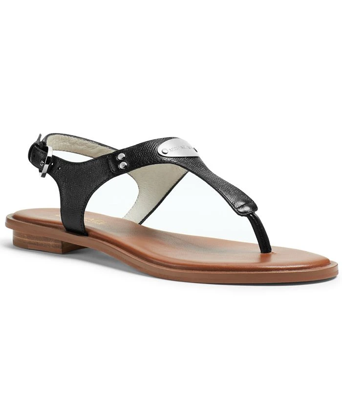 Michael Kors Women's MK Plate Flat Thong Sandals 3 Michael Kors Women's MK Plate Flat Thong Sandals