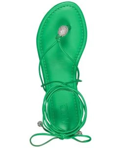 INC International Concepts Women's Amille Tie-Up Flat Sandals, Created For Macy's -Sam Edelman Shop 21143992 fpx