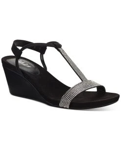 Style & Co Mulan Embellished Wedge Sandals, Created Macy's