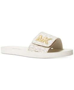 Michael Kors Women's MK Logo Pool Slide Sandals