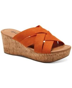 Style & Co Violettee Slide Wedge Sandals, Created For Macy's