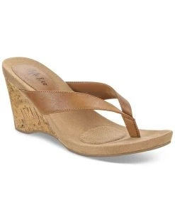 Style & Co Hicklet Wedge Thong Sandals, Created For Macy's