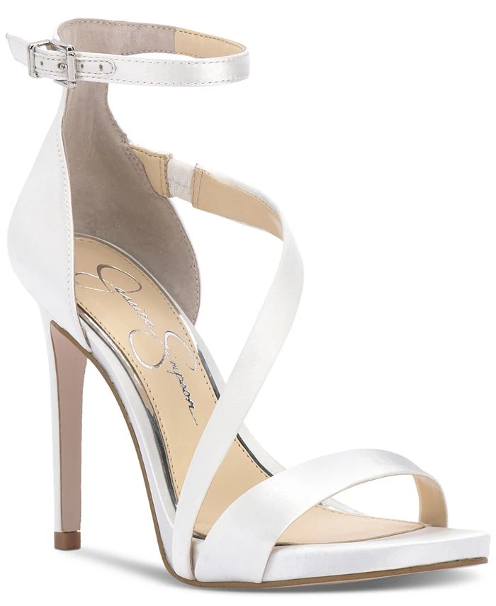 Jessica Simpson Women's Rayli Bridal Ankle-Strap Dress Sandals 3 Jessica Simpson Women's Rayli Bridal Ankle-Strap Dress Sandals