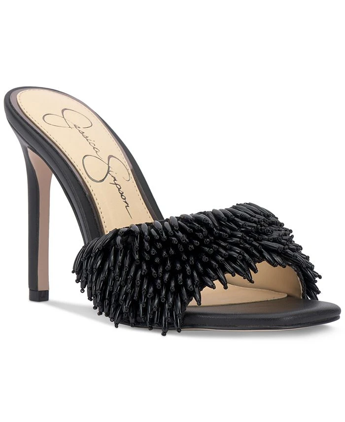 Jessica Simpson Women's Olya Beaded High-Heel Sandals 3 Jessica Simpson Women's Olya Beaded High-Heel Sandals