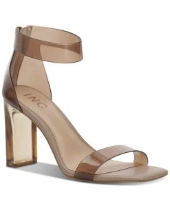 INC International Concepts Women's Makenna Two-Piece Clear Vinyl Dress Sandals, Created For Macy's