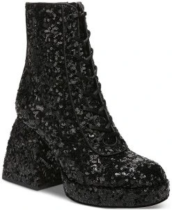 Circus NY By Sam Edelman Women's Kia Sequined Platform Lace-Up Booties