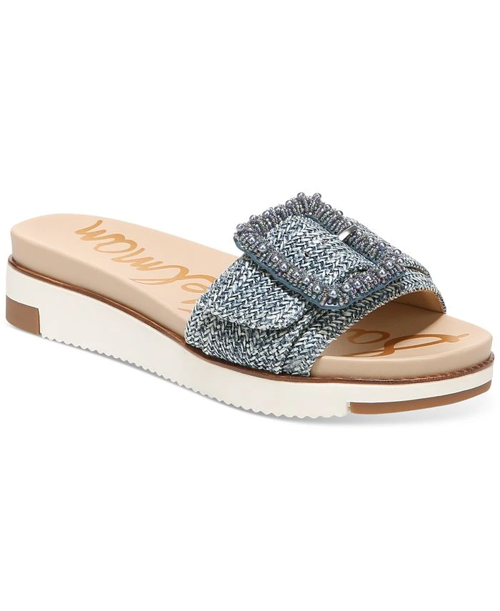 Sam Edelman Women's Ariane Beaded-Buckle Platform Sandals 3 Sam Edelman Women's Ariane Beaded-Buckle Platform Sandals