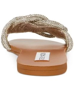 Steve Madden Women's Adore Rhinestone Knotted Flat Sandals -Sam Edelman Shop 22721114 fpx