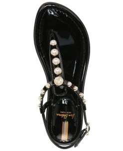 Sam Edelman Gigi Imitation Pearl T-Strap Flat Sandals -Sam Edelman Shop 23612978 fpx
