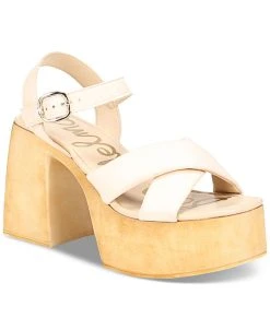 Sam Edelman Uzannah Strappy Wooden Platform Sandals
