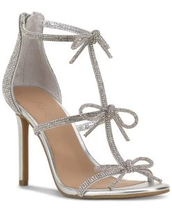 INC International Concepts Women's Nolino Beaded Bow T-Strap Dress Sandals, Created For Macy's