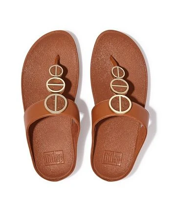 Fitflop Women's Halo Metallic Trim Toe Post Sandals 4 Fitflop Women's Halo Metallic Trim Toe Post Sandals - Image 2