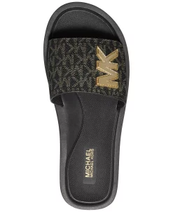 Michael Kors Women's MK Signature Logo Pool Slide Sandals -Sam Edelman Shop 23892595 fpx